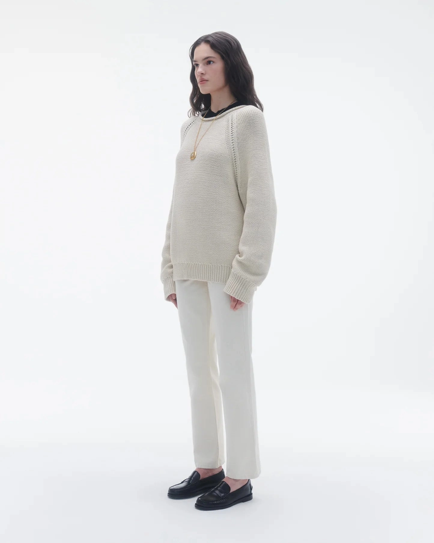 Island Rollneck in Ecru Korean Fresh