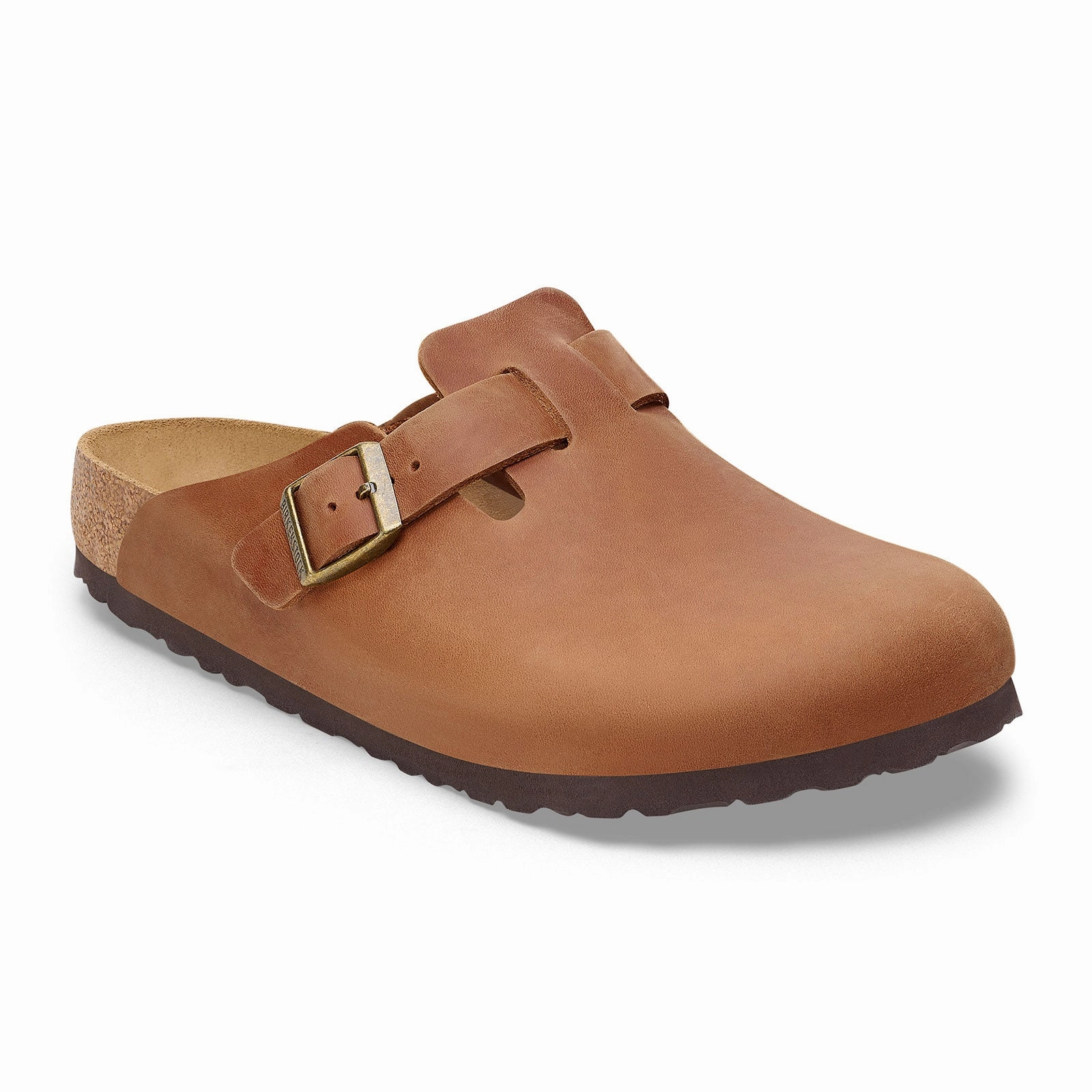 Slim Silhouette Comfortable texture Birkenstock Boston Clog (Men) - Cognac Oiled Leather