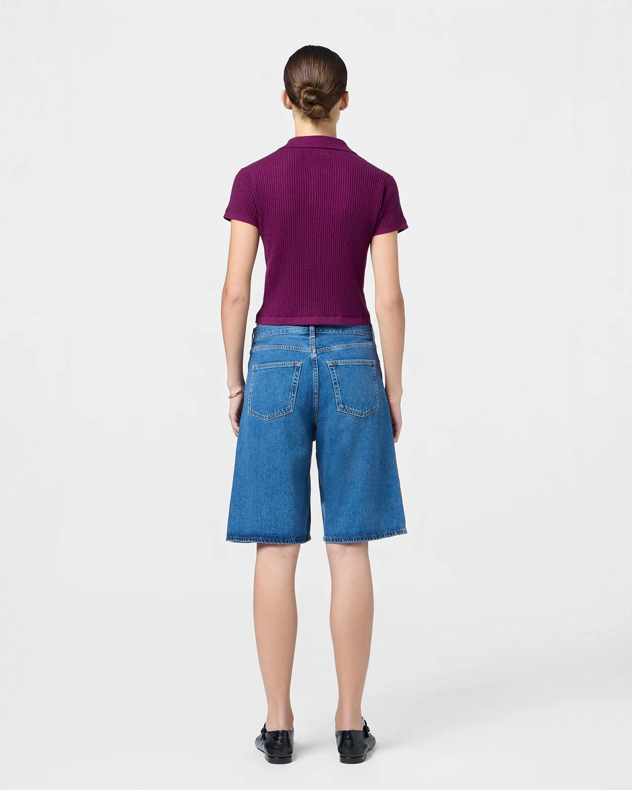 Shrunken Polo in Aubergine SheerLayeredPanels OdorControlTech