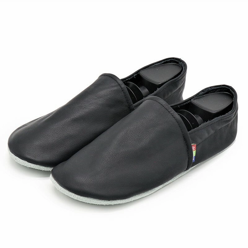 snowboarding Solid Black Parent Child Matching shoes-slippers