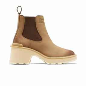 Sorel Hi-Line Heeled Chelsea Boot (Women) - Umber/Ceramic Petal Zone Modern Comfort