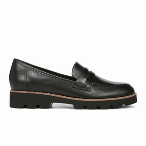 Vionic Cheryl II Loafer (Women) - Black Nappa Leather Classic Motion Mood Comfort