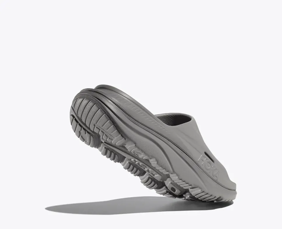 HOKA ORA RECOVERY SLIDE - GREY / GREY Flexible Cushioning