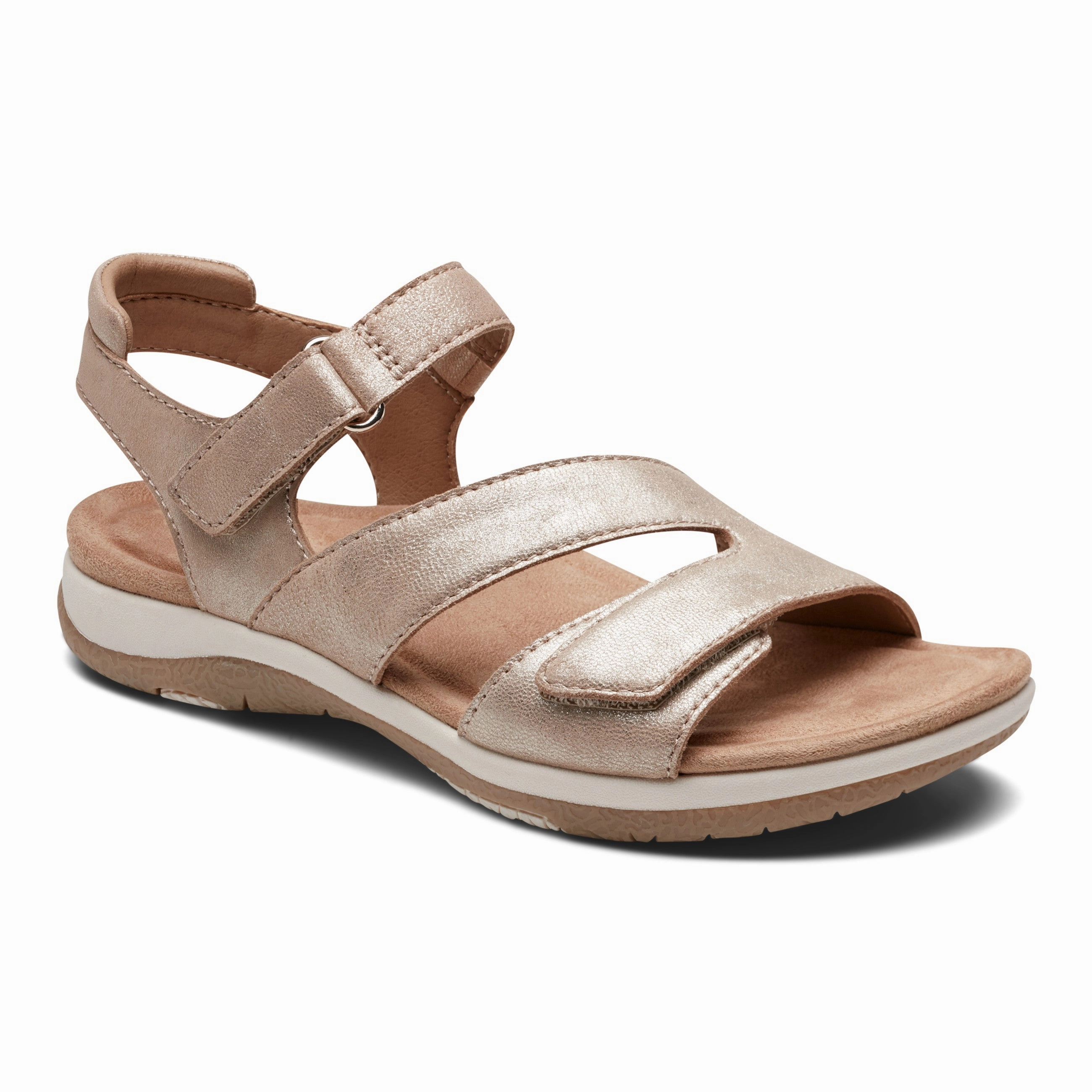 plantar fasciitis support Sureal Casual Strappy Round Toe Flat Sandals