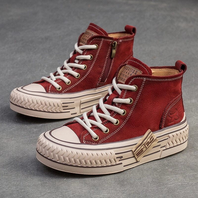 upper - type Adjustable Closure Mechanism Spring Fashion Leather Casual Ankle Boots