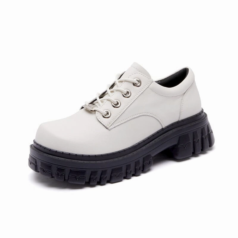 Spring Retro Leather Thick Soled Casual Shoes Fresh flexibility athletic men's performance