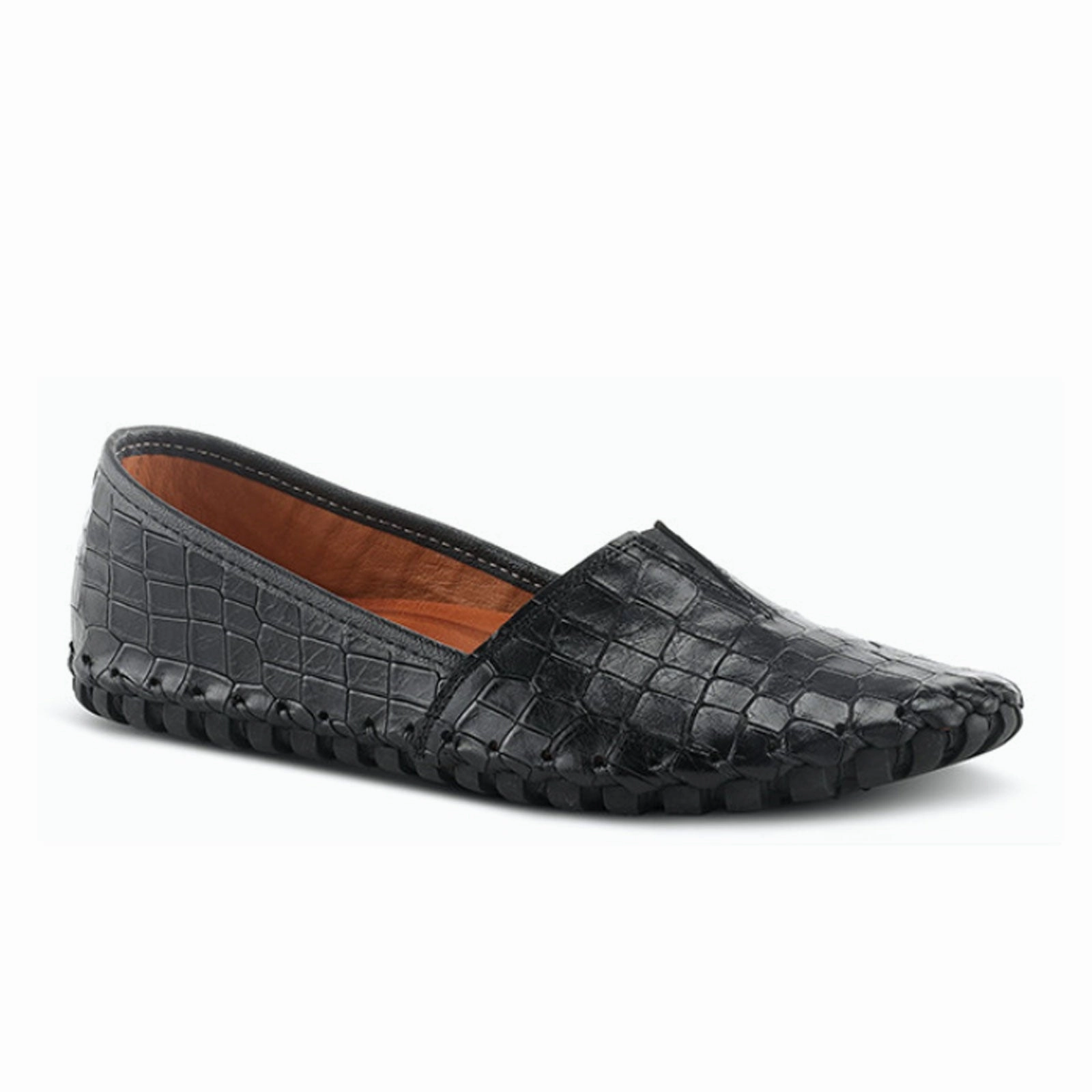 Spring Step Kathaleta Slip On Loafer (Women) - Black Leather Monochrome Mood