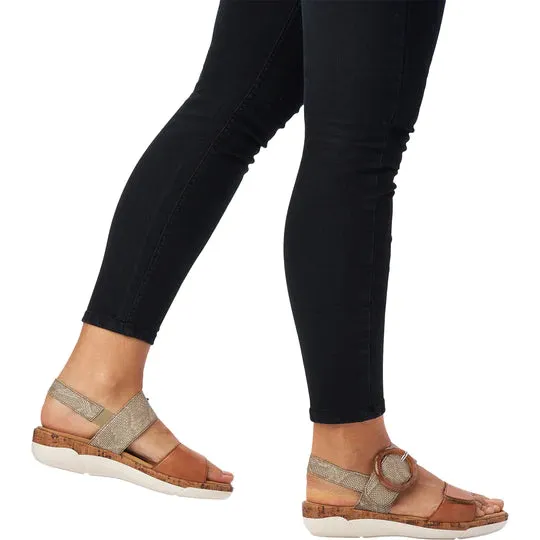 REMONTE R96853-90  JOCELYN - TAN METALLIC quality-built