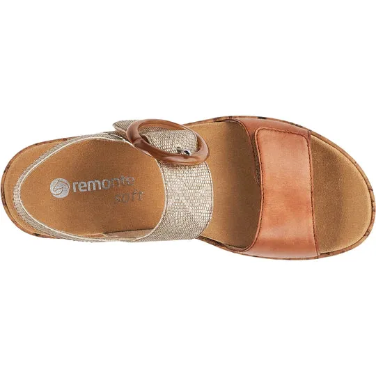 REMONTE R96853-90  JOCELYN - TAN METALLIC Durable arch