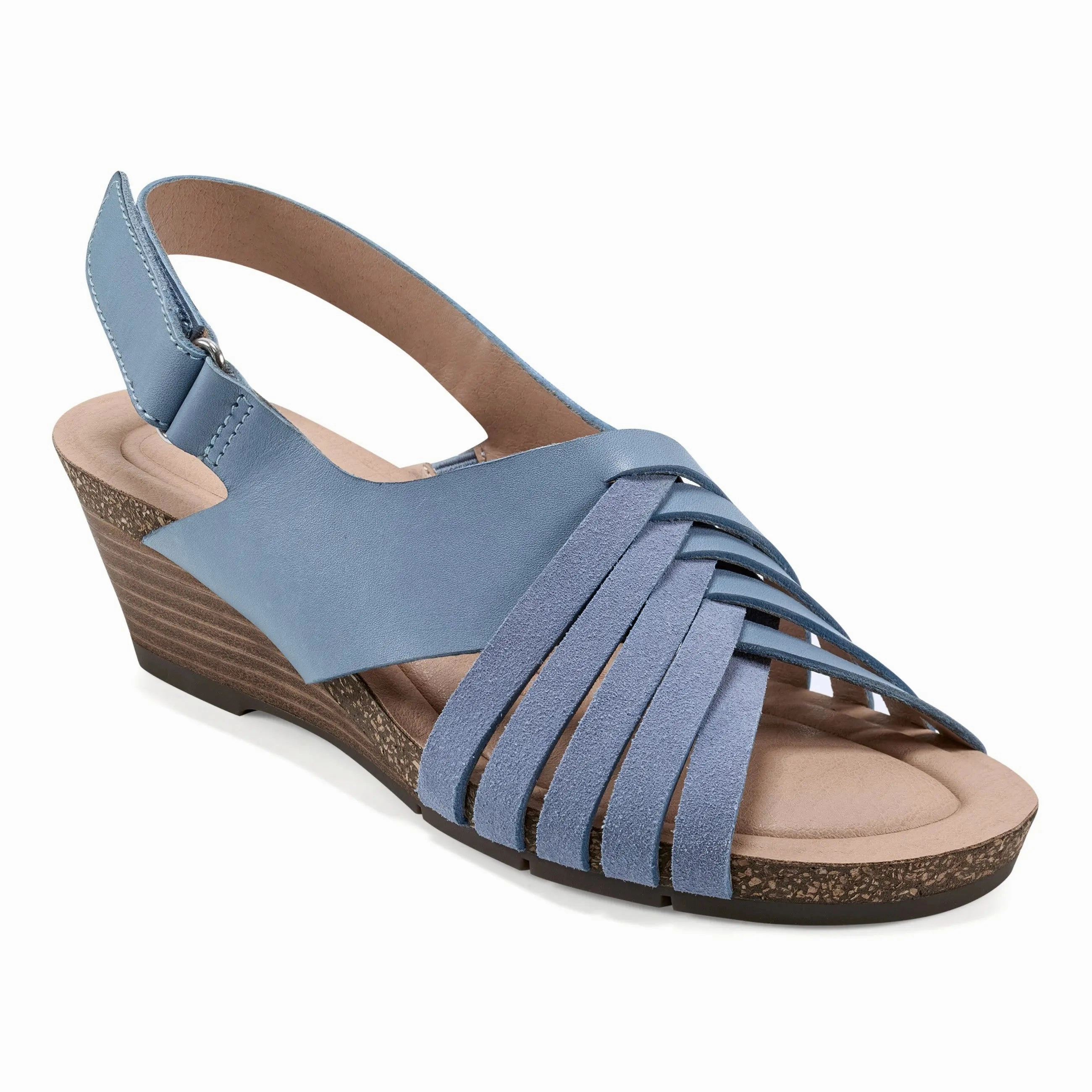 Hartie Round Toe Stacked Heel Dress Sandals Wide fit Hypoallergenic materials