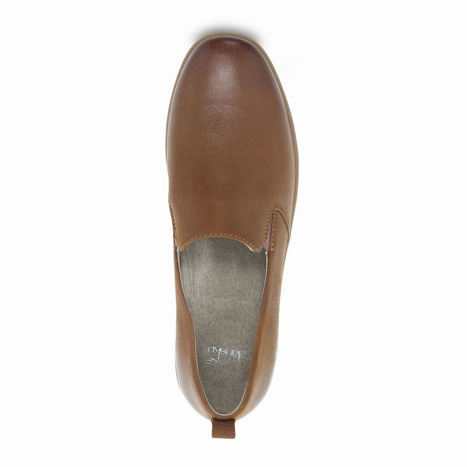 Dansko Linley Slip On (Women) - Tan Burnished Calf Fitted Shape