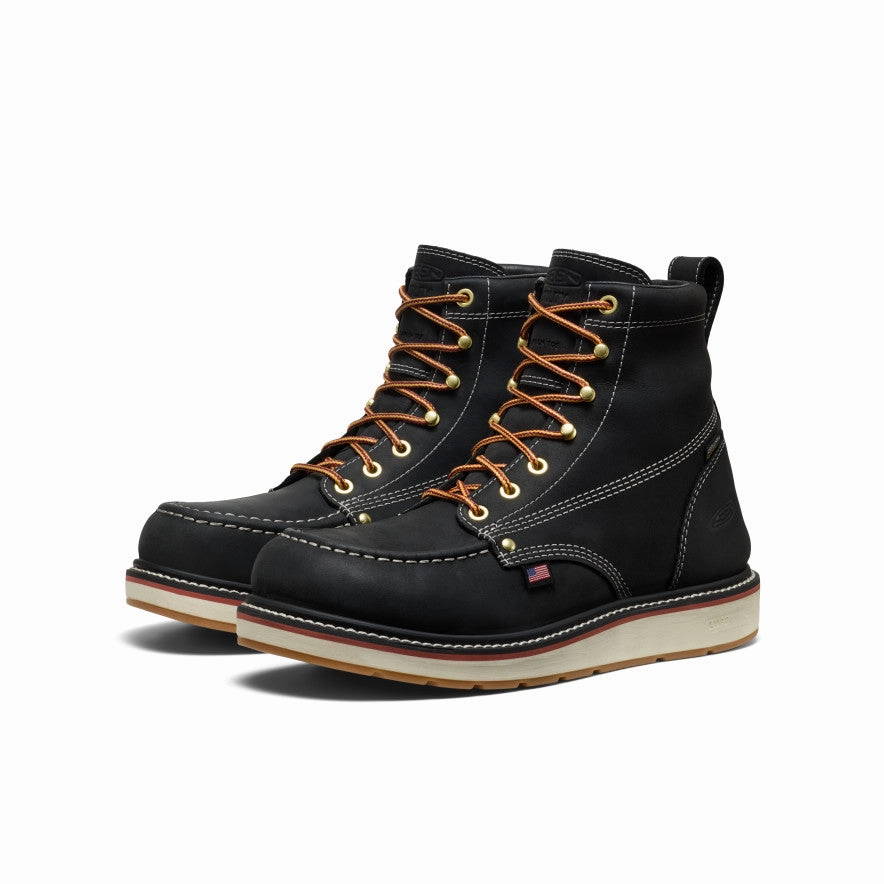 Men's Liberty 6" Waterproof Boot (Carbon Toe)  |  Black/Gum Industrial Comfort Gear Ergonomic Design
