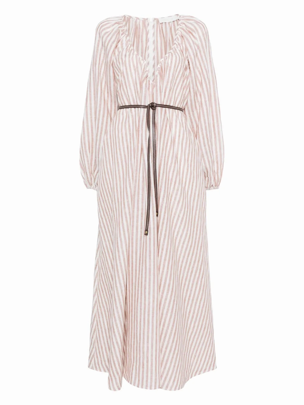 Opaque Tone Tropical Glow Casacadian Maxi Dress in Tan Stripe