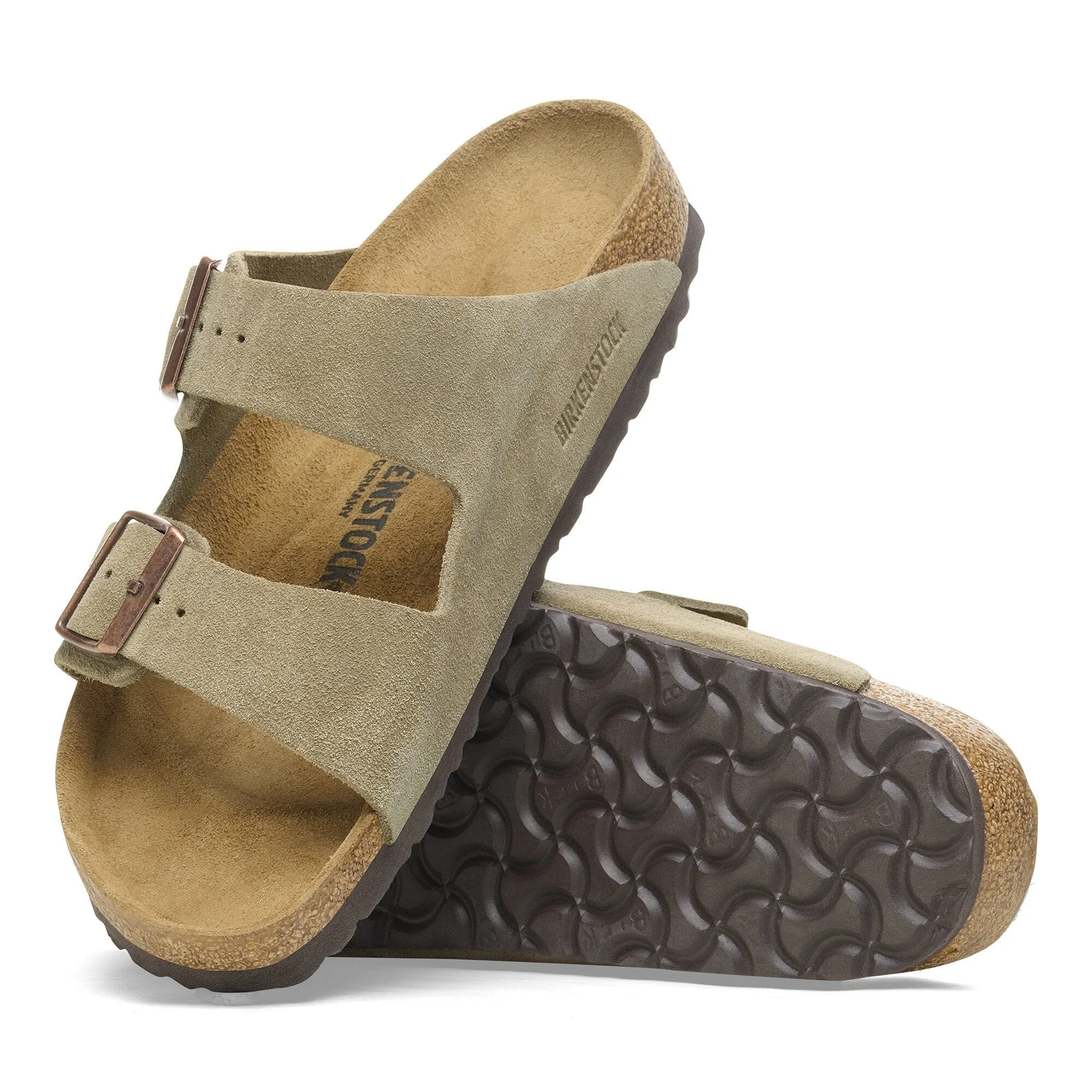 BIRKENSTOCK ARIZONA CLASSIC FOOTBED - TAUPE SUEDE knee - high