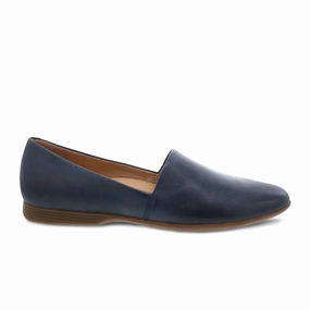 Polished Finish Rose Flush Dansko Larisa Slip On Loafer (Women) - Navy Milled