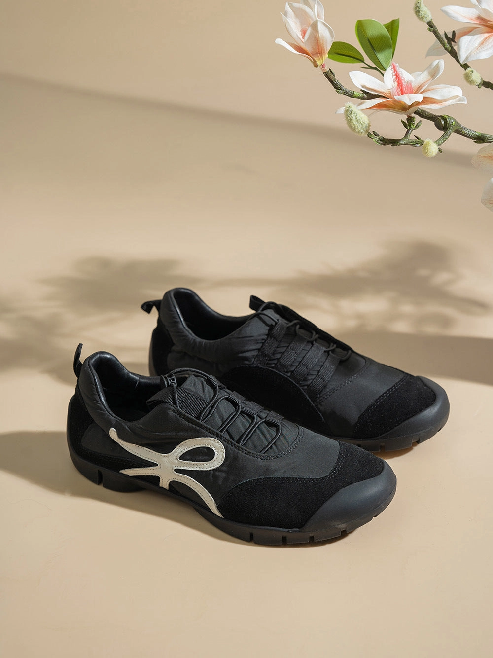 Boosted fit Autumn Retro Casual Leather Patchwork Flat Sole Sports Shoes