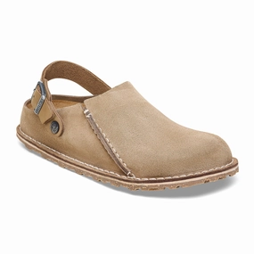 Casual Layers Night Mood Birkenstock Lutry Slipper (Men) - Gray Taupe Suede