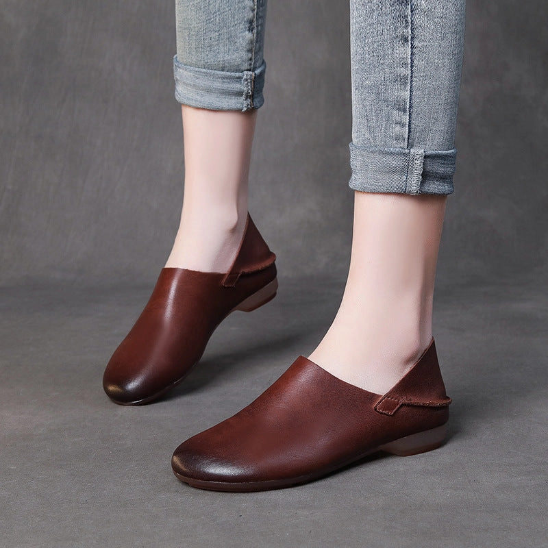 Distinctive durability Elite Design Comfy Soft Handmade Leather Slip- Ons for Women