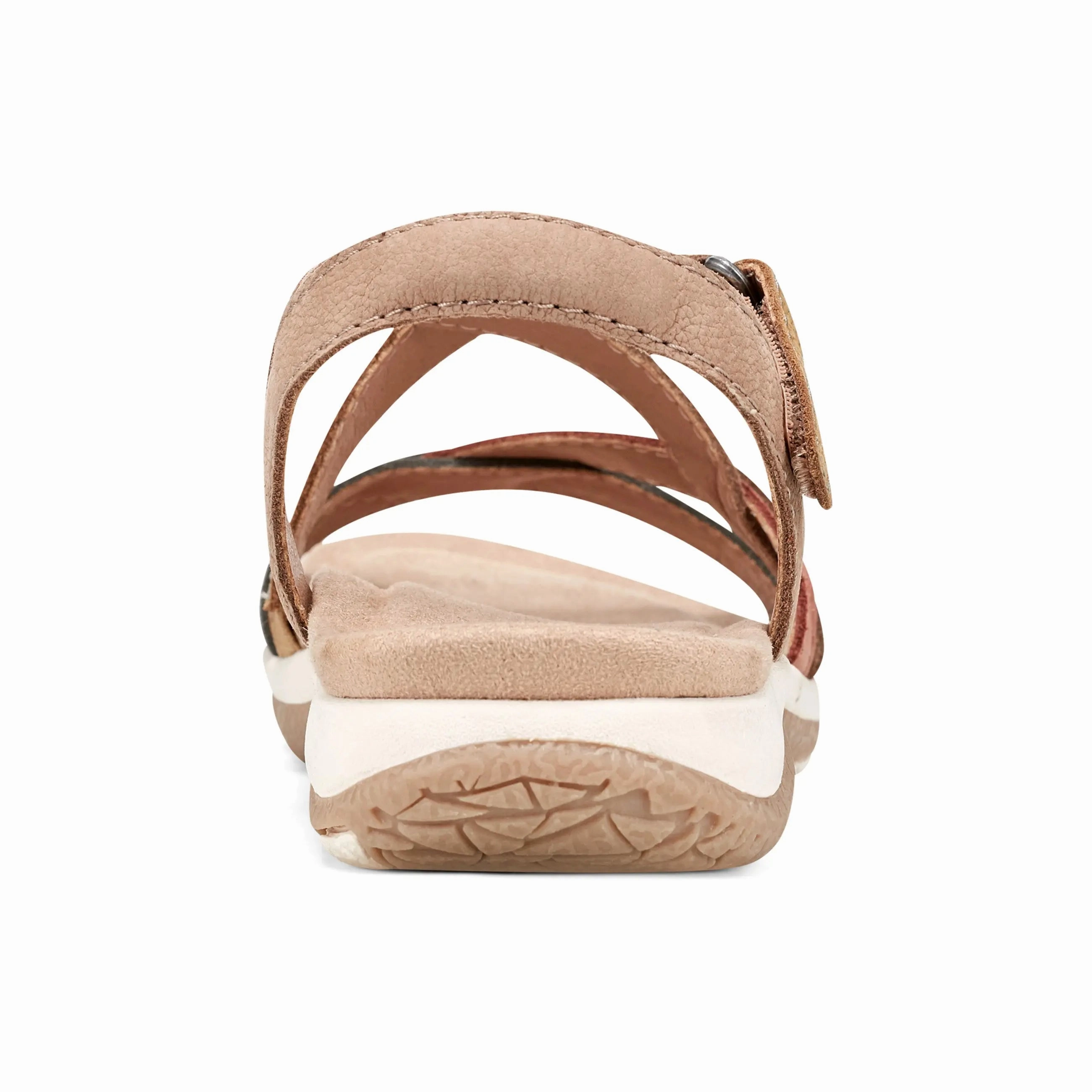 Sterling Casual Strappy Round Toe Flat Sandals Impact Dispersing Structure seniors' comfort