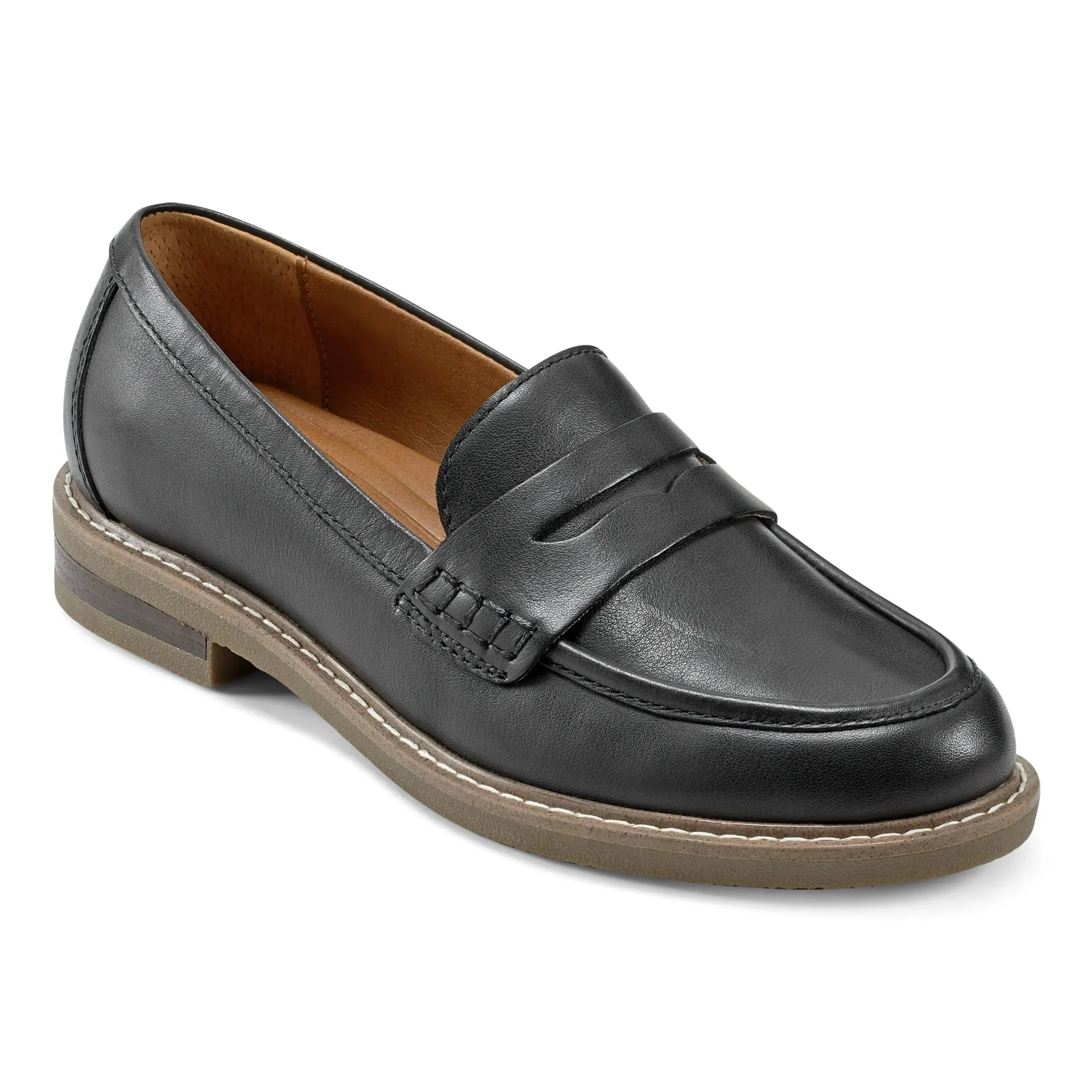 Javas Round Toe Casual Slip-on Loafers Open