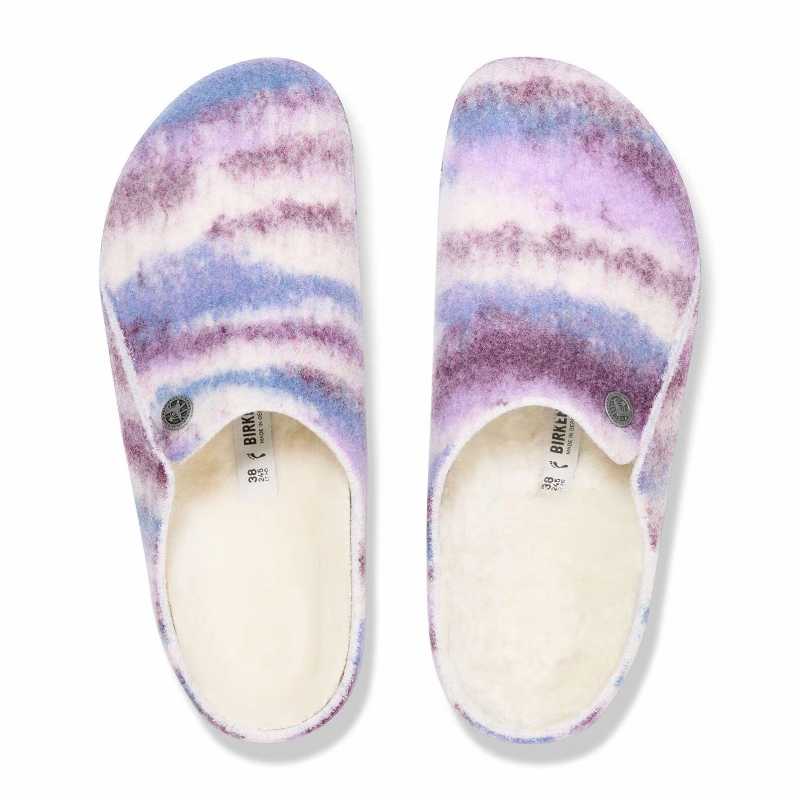 Birkenstock Zermatt Shearling Slipper (Women) - Mauve Multi Wool/Natural Shearling Work Ease Wedding-Guest