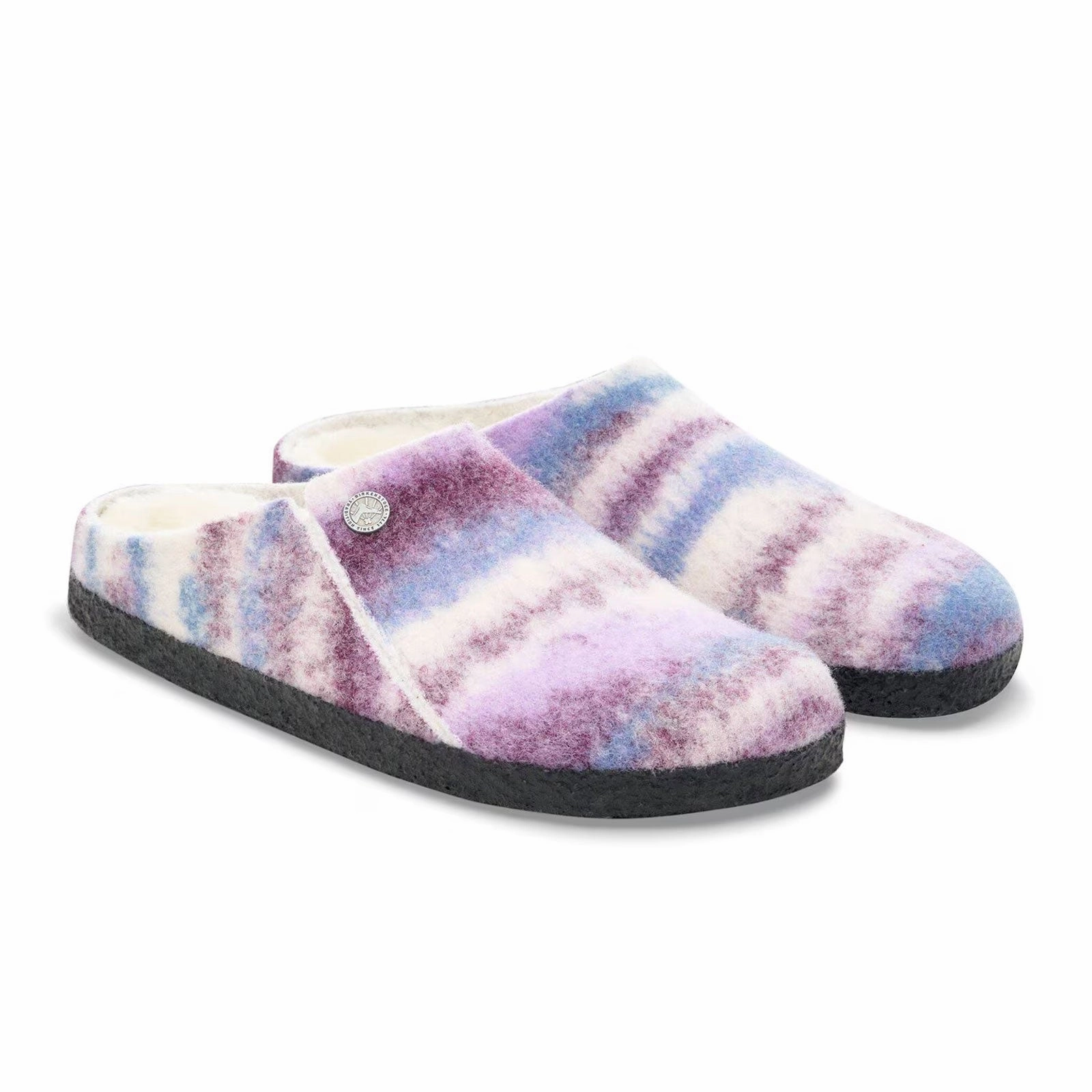 Smooth-Lining Birkenstock Zermatt Shearling Slipper (Women) - Mauve Multi Wool/Natural Shearling