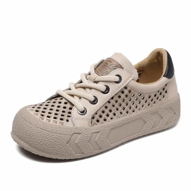 Summer Hollow Leather Thick Soled Casual Shoes unisex shoes
