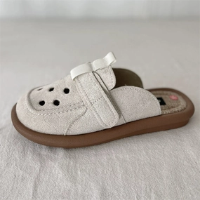 Correct Summer Retro Sueded Hollow Casual Closed Toe Slippers