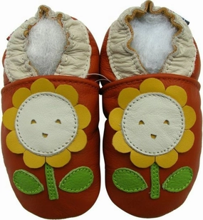Fine Bendable Sole Design Sunflower Orange up to 6 Years