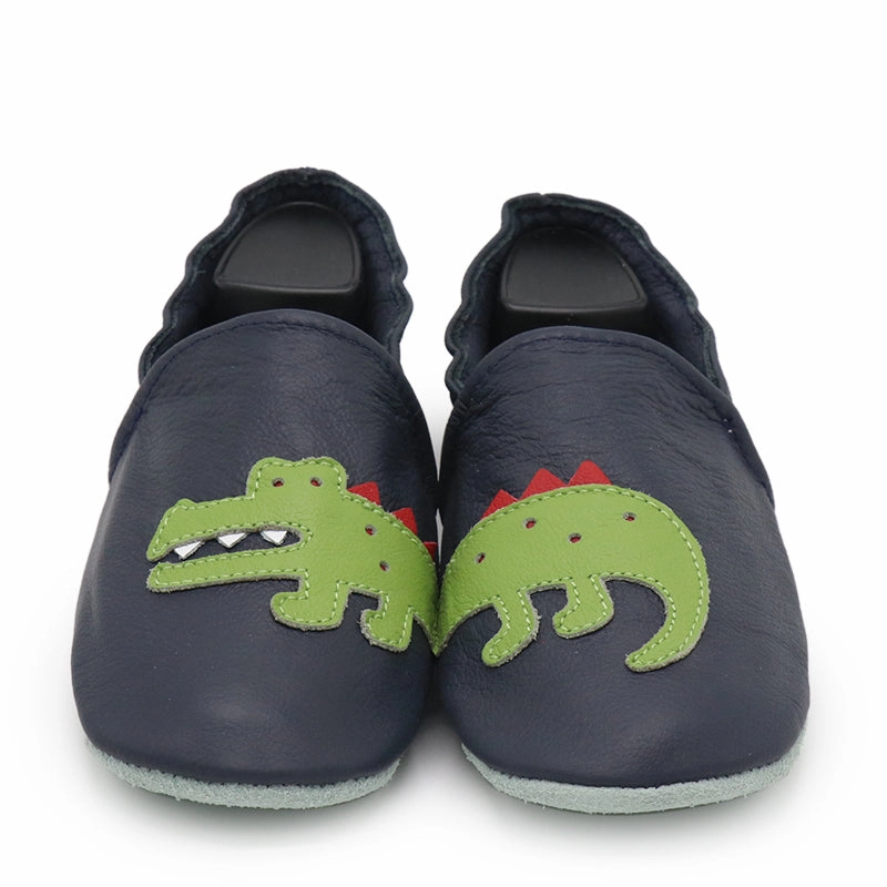 Crocodile Dark Blue Parent Child Matching shoes-slippers Vibration Damping Pad