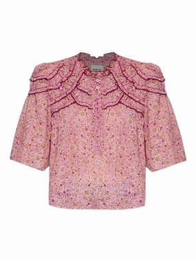 Carmen Top in Pink Light Layer