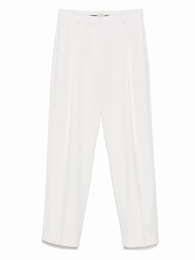 Tailored Pleat Pant in White OdorResistant Music Mood