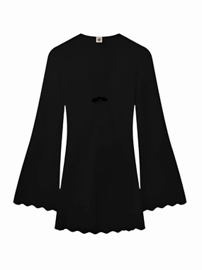 Flexible Outerwear Tanzania Short Dress in Black