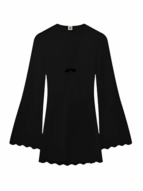 Flexible Outerwear Tanzania Short Dress in Black