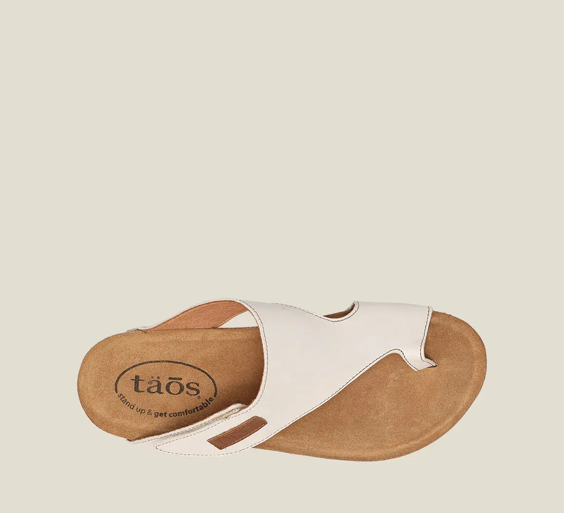 TAOS LOOP SANDAL - WHITE Orthopedic friendly