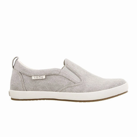 Taos Dandy Slip On Sneaker (Women) - Grey Washed Canvas Fashionable appearance Fitted Style