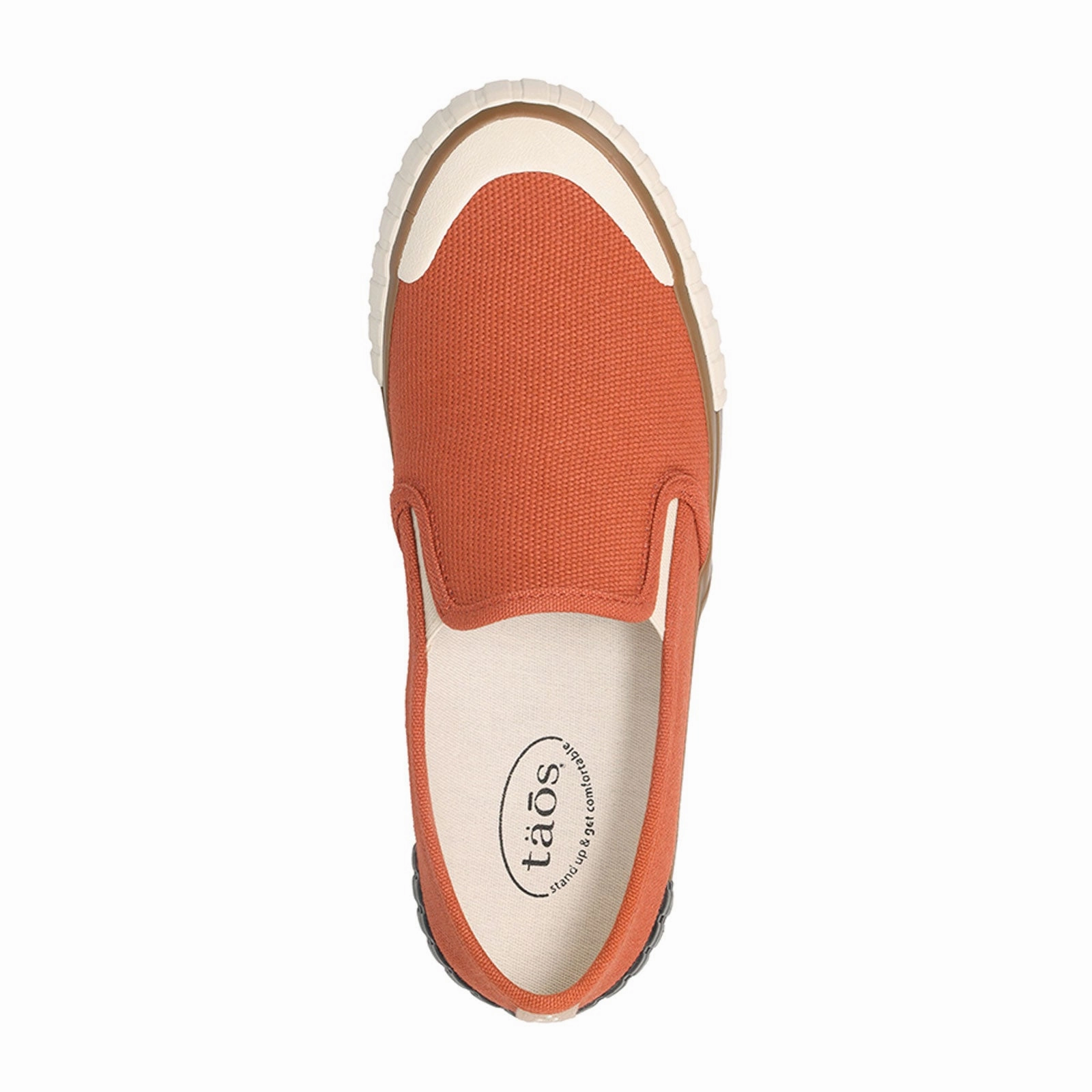 Scalloped-Edge Lounge Mode Taos Double Vision Slip On Sneaker (Women) - Terracotta