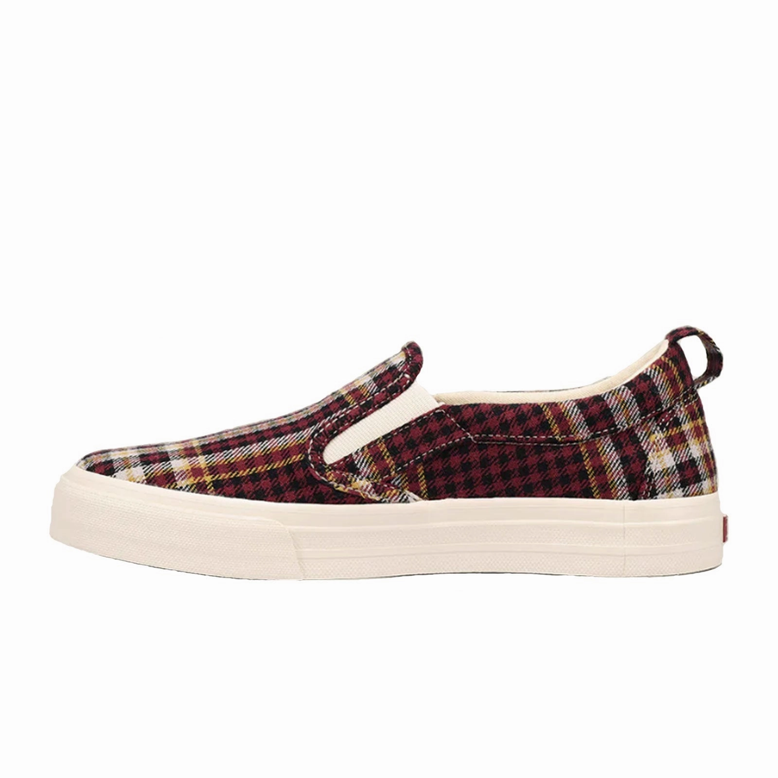 Smart Cut Refined Cut Taos Rubber Soul Slip On Sneaker (Women) - Burgundy Plaid