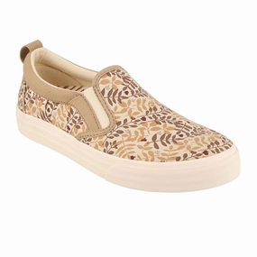 Raglan-Sleeve Taos Rubber Soul Slip On Sneaker (Women) - Tan Branch Multi