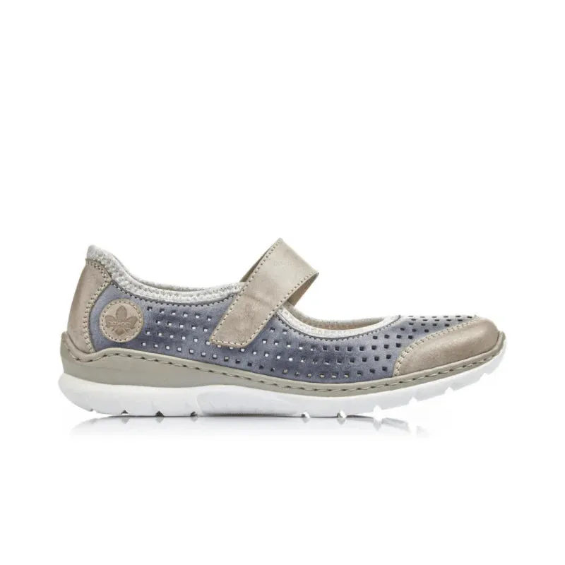 Torsion Adaptive Plate Chunky Heel RIEKER WOMENS L32B5-42 - STEEL