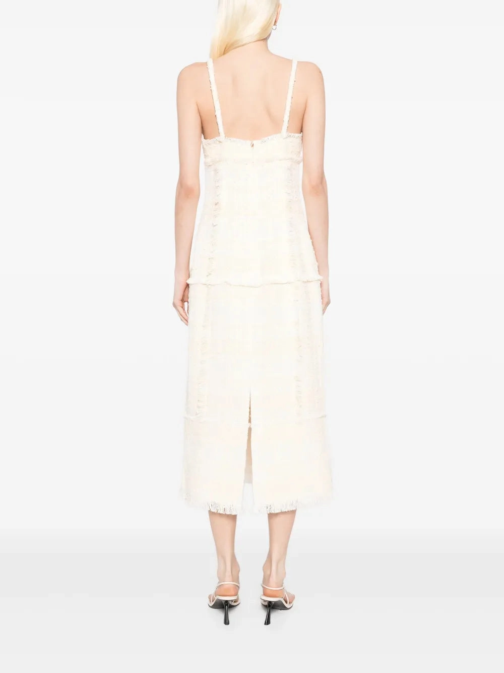 Vicci Dress in Ivory Day Glow Aerated Seam Placement