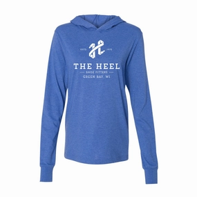 The Heel Shoe Fitters Jersey Hooded Long Sleeve Tee (Unisex) - True Royal Magnetic Closure Easy Tunic
