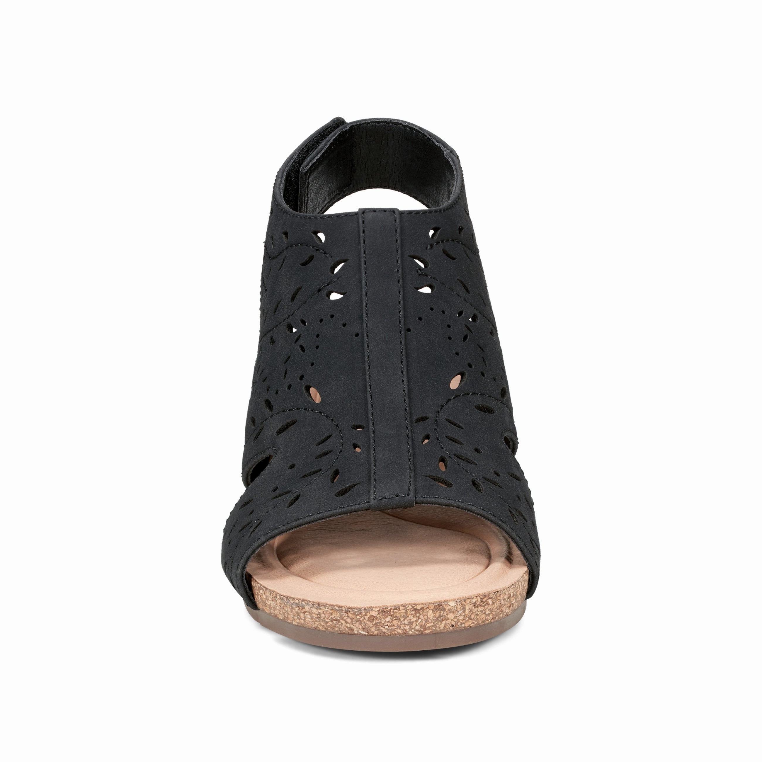 narrow - fitting Athletic materials Halin Round Toe Casual Slingback Wedge Sandals