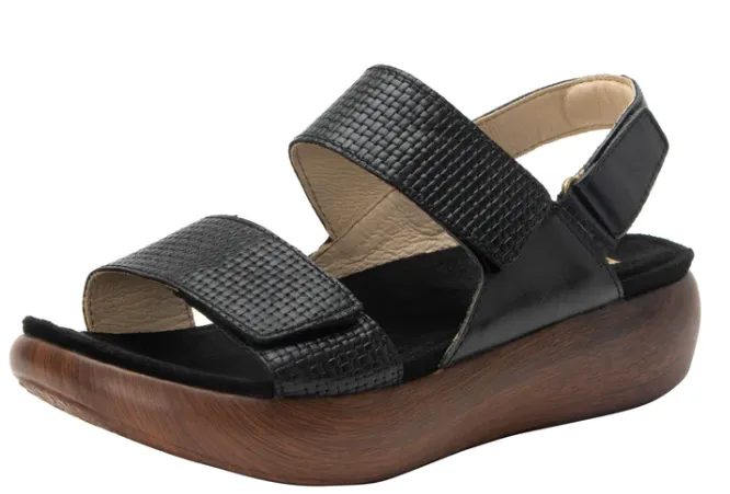 ALEGRIA BAILEE - WOVEN NOIR leather - type Superior support