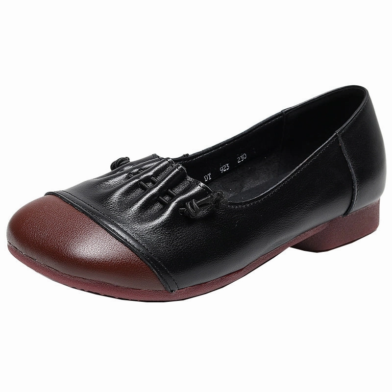 Clogs Babakud Women Spring Ethnic Style Handmade Genuine Leather Flat Shoes