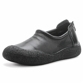 Top Genuine Leather Casual Soft Sole Round Toe Flats Shoes Distinctive chic