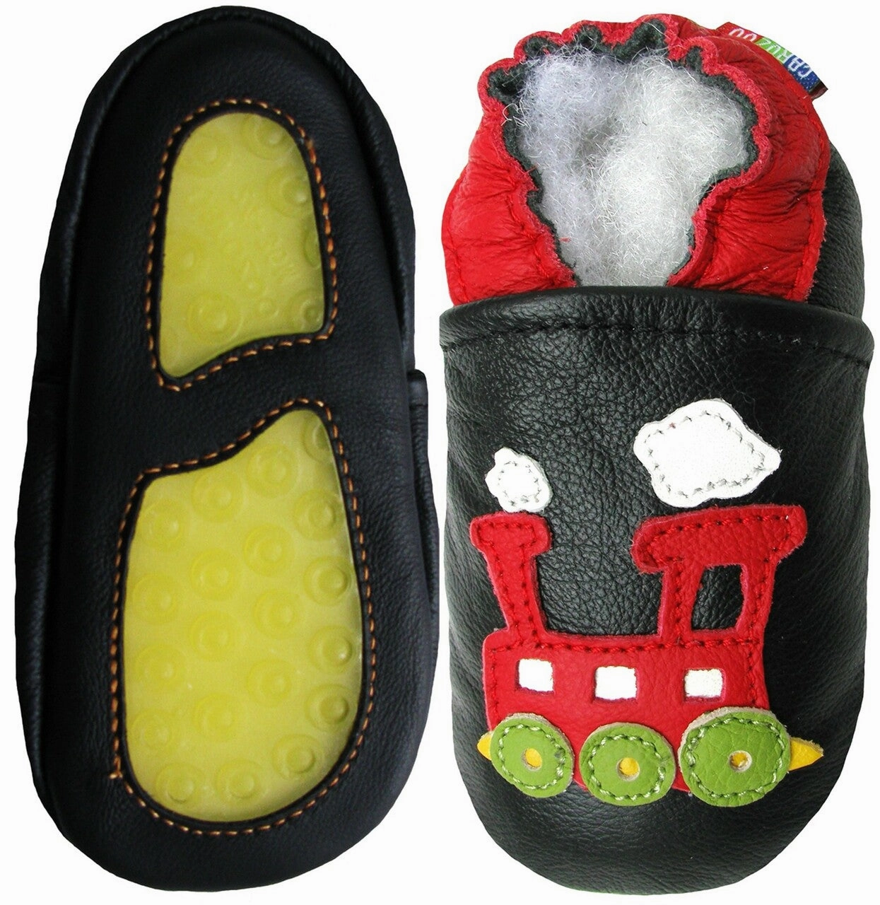 Ventilated Lining Train Black C1 outdoor shoes up to 4 Years Rubber Sole Genuine Leather Baby Toddlers Kids