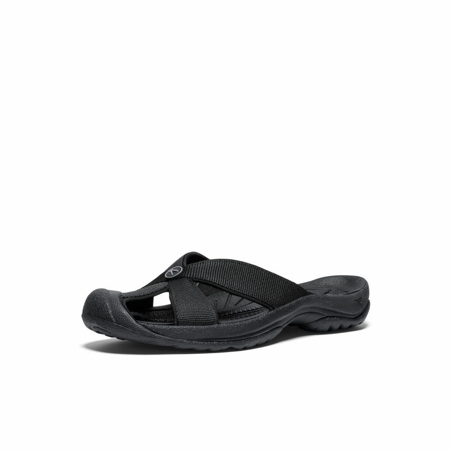 Ergonomic Last Women's Bali Slide Sandal  |  Black/Steel Grey