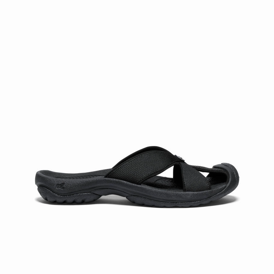 Women's Bali Slide Sandal  |  Black/Steel Grey Comfy Fit Shoes Narrow Fit