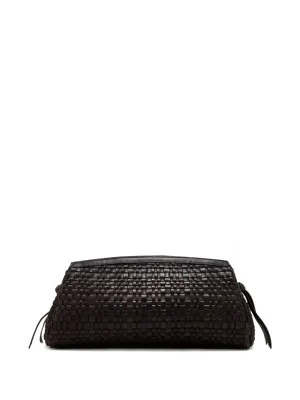 Maude Soft Clutch in Espresso Woven whole - size